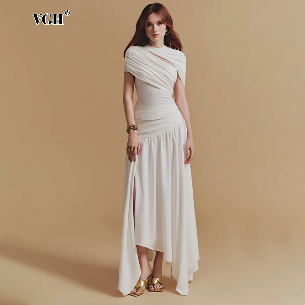 VGH Temperament Slim Fit Two Piece Sets For Women Round Neck Short Sleeve Hollow Out Top High Waist Long Skirt Chic Set Female
VGH Temperament Slim Fit Two Piece Sets For Women Round Neck Short Sleeve Hollow Out Top High Waist Long Skirt Chic Set Female