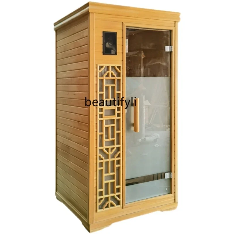 Far infrared steam room single hemlock sweat steam box household steam room 
Far infrared steam room single hemlock sweat steam box household steam room