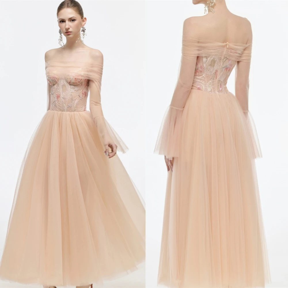 Customized Classic Organza Boat Neck Evening Dress Exquisite A-Line Prom Dresses Sparkly Sequined Special Occasion Gowns
Customized Classic Organza Boat Neck Evening Dress Exquisite A-Line Prom Dresses Sparkly Sequined Special Occasion Gowns