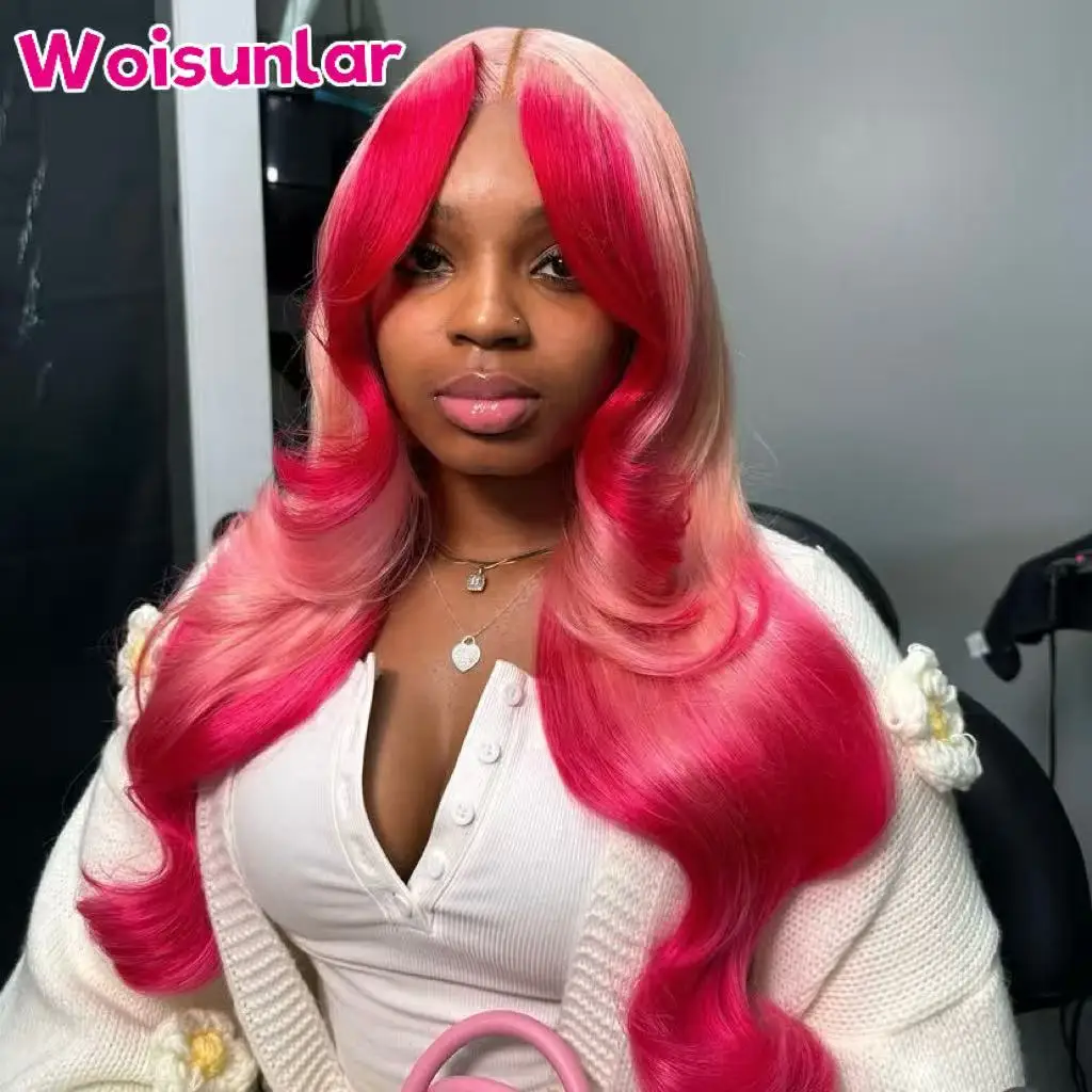 36 inches Ombre light pink and pink Front Lace wigs human hai 13x4 Transparent Lace Body wave Black Women Natural Human hair
36 inches Ombre light pink and pink Front Lace wigs human hai 13x4 Transparent Lace Body wave Black Women Natural Human hair