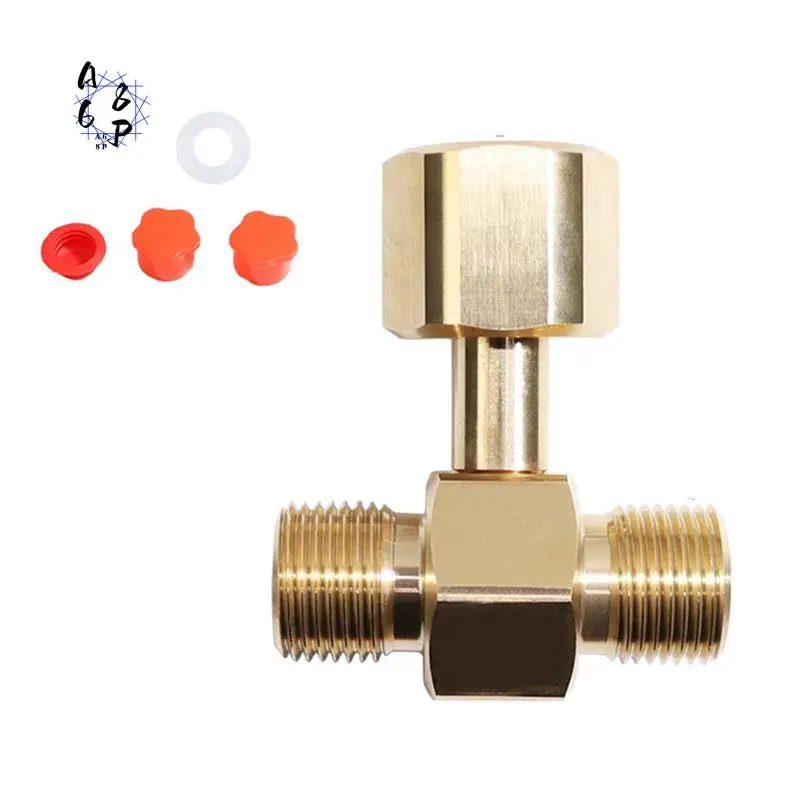 A68P-CO2 Tank Adapter,Soda Cylinder Brass CO2 Cylinder Tank Adapter Converter Tee Adapter T-Adapter 1 To 2
A68P-CO2 Tank Adapter,Soda Cylinder Brass CO2 Cylinder Tank Adapter Converter Tee Adapter T-Adapter 1 To 2