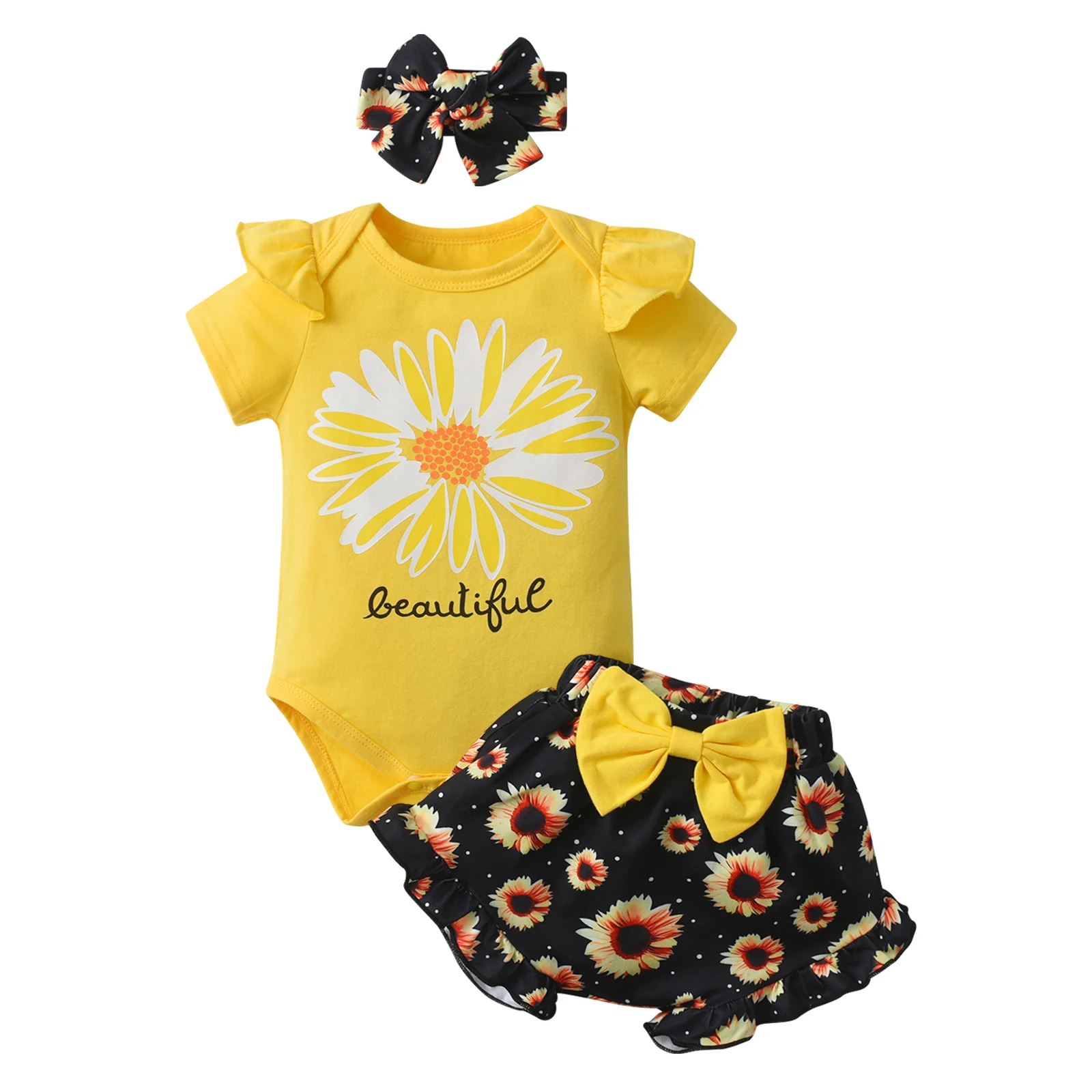 Newborn Baby Girl Summer Clothes Set Cotton Floral Printed Short Sleeve Bodysuit Top and PP Shorts Headband 3PCS Outfit for Girl
Newborn Baby Girl Summer Clothes Set Cotton Floral Printed Short Sleeve Bodysuit Top and PP Shorts Headband 3PCS Outfit for Girl