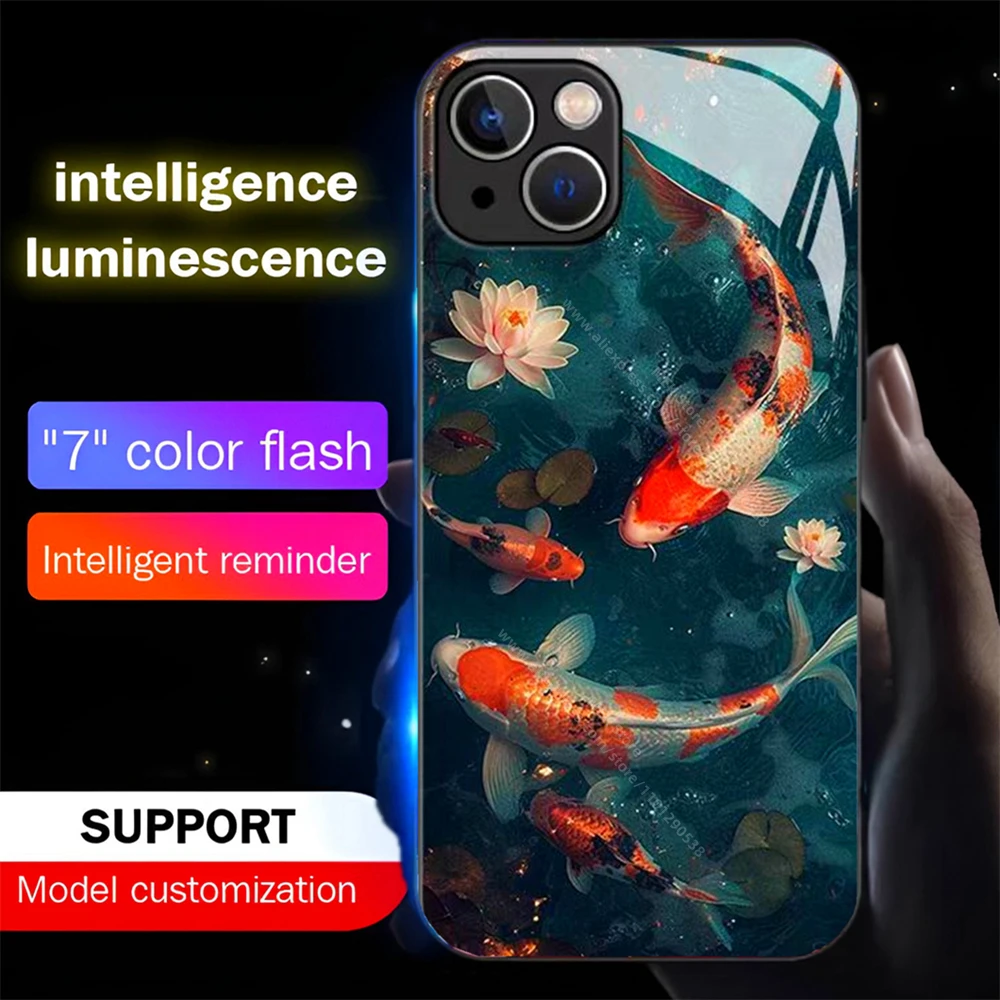 Lucky Koi Carp Design Sound Control LED Flash Cases Luminous Cover For Samsung S25 S24 S23 S22 S21 S20 FE Note 10 20 Plus Ultra
Lucky Koi Carp Design Sound Control LED Flash Cases Luminous Cover For Samsung S25 S24 S23 S22 S21 S20 FE Note 10 20 Plus Ultra