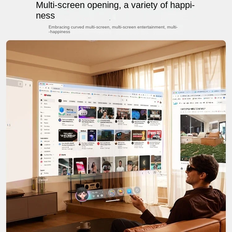 2 Smart AR Glasses Portable Non-VR HD 3D Giant Screen For Real-Time Game Viewing And Translation
2 Smart AR Glasses Portable Non-VR HD 3D Giant Screen For Real-Time Game Viewing And Translation