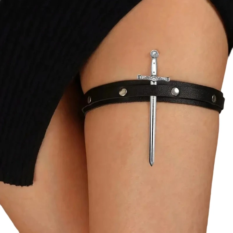Средневековая цепочка на бедро, готическая подвязка с мечами для модной женской моды, черный ремешок на ногу с мечами для
Средневековая цепочка на бедро, готическая подвязка с мечами для модной женской моды, черный ремешок на ногу с мечами для