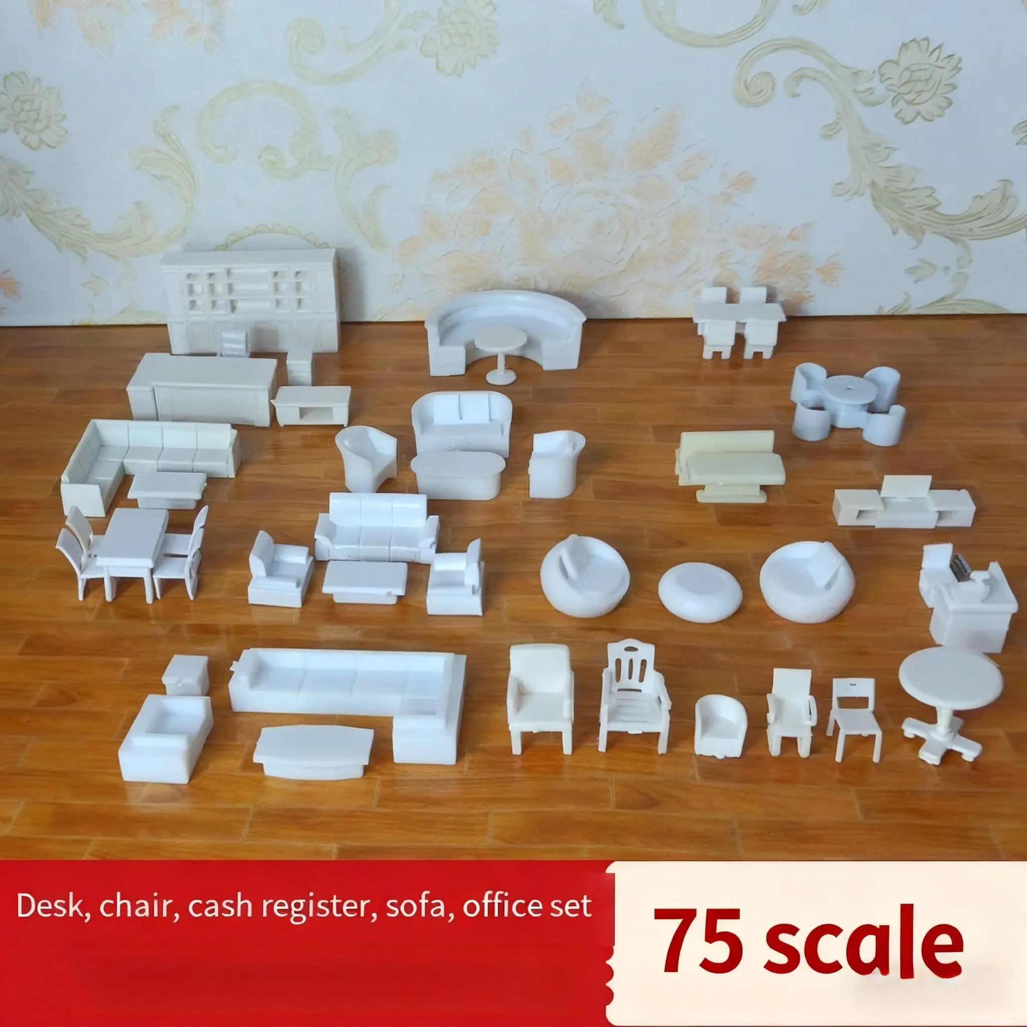 5pcs 1:75 Architectural Model Furniture Set - Office Chair/Table/Sofa Kit, Sand Table Model Supplies, Miniature Decor Kit
5pcs 1:75 Architectural Model Furniture Set - Office Chair/Table/Sofa Kit, Sand Table Model Supplies, Miniature Decor Kit
