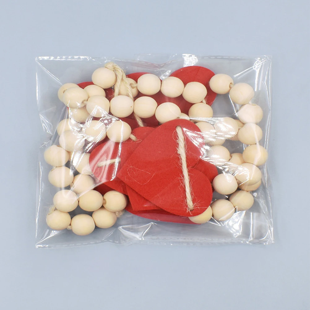 Rustic Wooden Beads Garland Heart Hanging Beads String Wood Beaded Decoration Valentine's Day Beaded Garland
Rustic Wooden Beads Garland Heart Hanging Beads String Wood Beaded Decoration Valentine's Day Beaded Garland