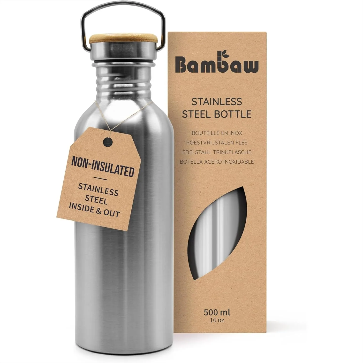 Stainless Steel Water Bottle 500 ml Eco Non-Insulated Sports Bottle BPA-Free Minimalist Design
Stainless Steel Water Bottle 500 ml Eco Non-Insulated Sports Bottle BPA-Free Minimalist Design