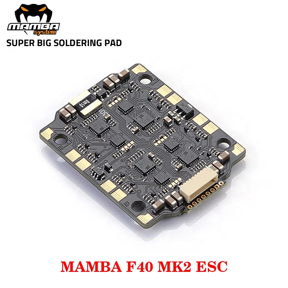 DIATONE MAMBA F40 MK2 / F50 _ bls blheli _ S CH40 4 в 1 ESC Dshot 300-600 установка 30,5 мм/M3 4-6S для гоночного дрона RC FPV
DIATONE MAMBA F40 MK2 / F50 _ bls blheli _ S CH40 4 в 1 ESC Dshot 300-600 установка 30,5 мм/M3 4-6S для гоночного дрона RC FPV