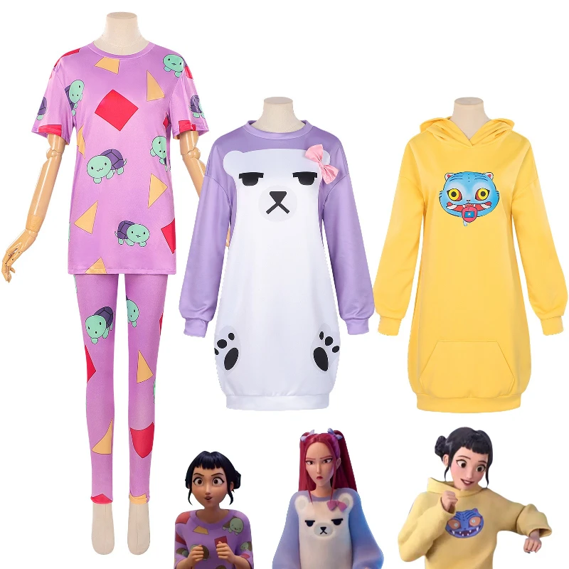KPop Demon Hunters Halloween Cosplay Costume Rumi Zoey Mira Sleepwear Carnival Theme Party Role Playing Outfit Girls Women 
KPop Demon Hunters Halloween Cosplay Costume Rumi Zoey Mira Sleepwear Carnival Theme Party Role Playing Outfit Girls Women