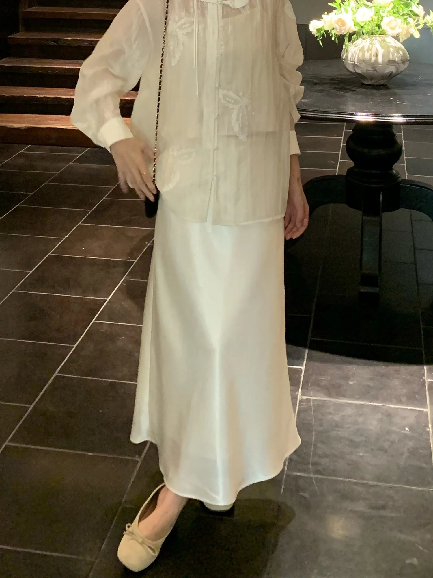 Pearly Satin Fi Tail f Skirt High Waist Loose Fitting Slimming Polyester Fiber mid Stretch Home Busin Casual Wear
Pearly Satin Fi Tail f Skirt High Waist Loose Fitting Slimming Polyester Fiber mid Stretch Home Busin Casual Wear