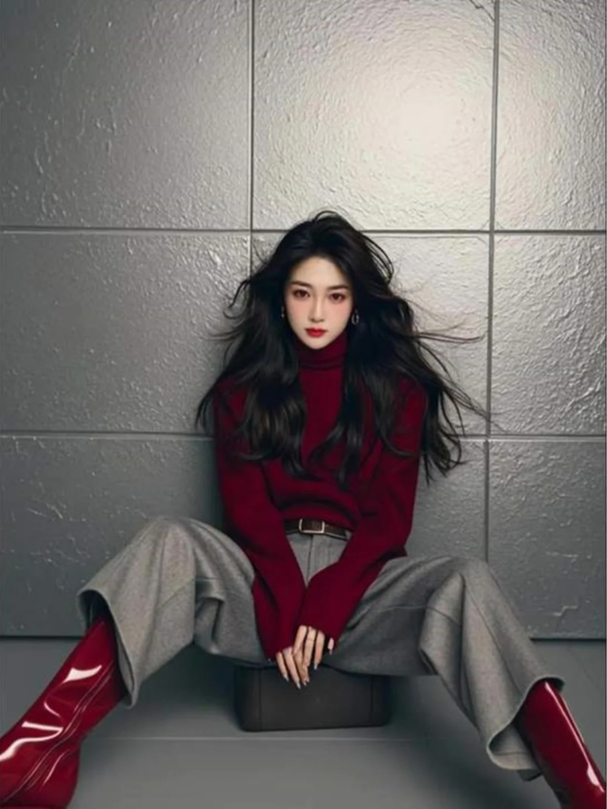 Red Knitwear And Grey Suit Set Winter 2026 Korean Style Fashionable Two-Piece Set Small Fragrance Style New Year's Fashion
Red Knitwear And Grey Suit Set Winter 2026 Korean Style Fashionable Two-Piece Set Small Fragrance Style New Year's Fashion