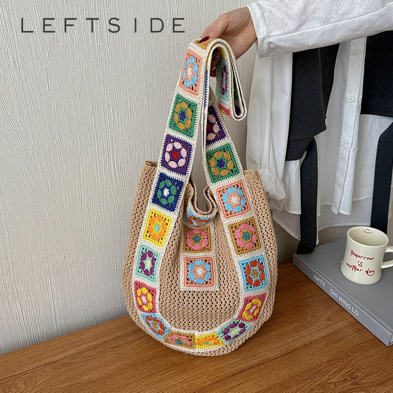 Boho Handmade Crochet Shoulder Bag Ladies Colorful Granny Square Knitted Casual Tote Handbags 2026 New Fashion Crossbody Bags
Boho Handmade Crochet Shoulder Bag Ladies Colorful Granny Square Knitted Casual Tote Handbags 2026 New Fashion Crossbody Bags