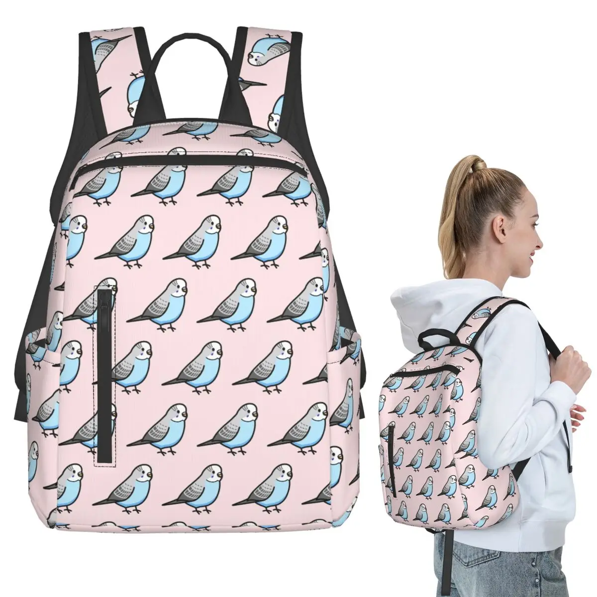 Blue Budgie Backpack Student BookBag Children School Bag Computer Shoulder Bags Men Women
Blue Budgie Backpack Student BookBag Children School Bag Computer Shoulder Bags Men Women