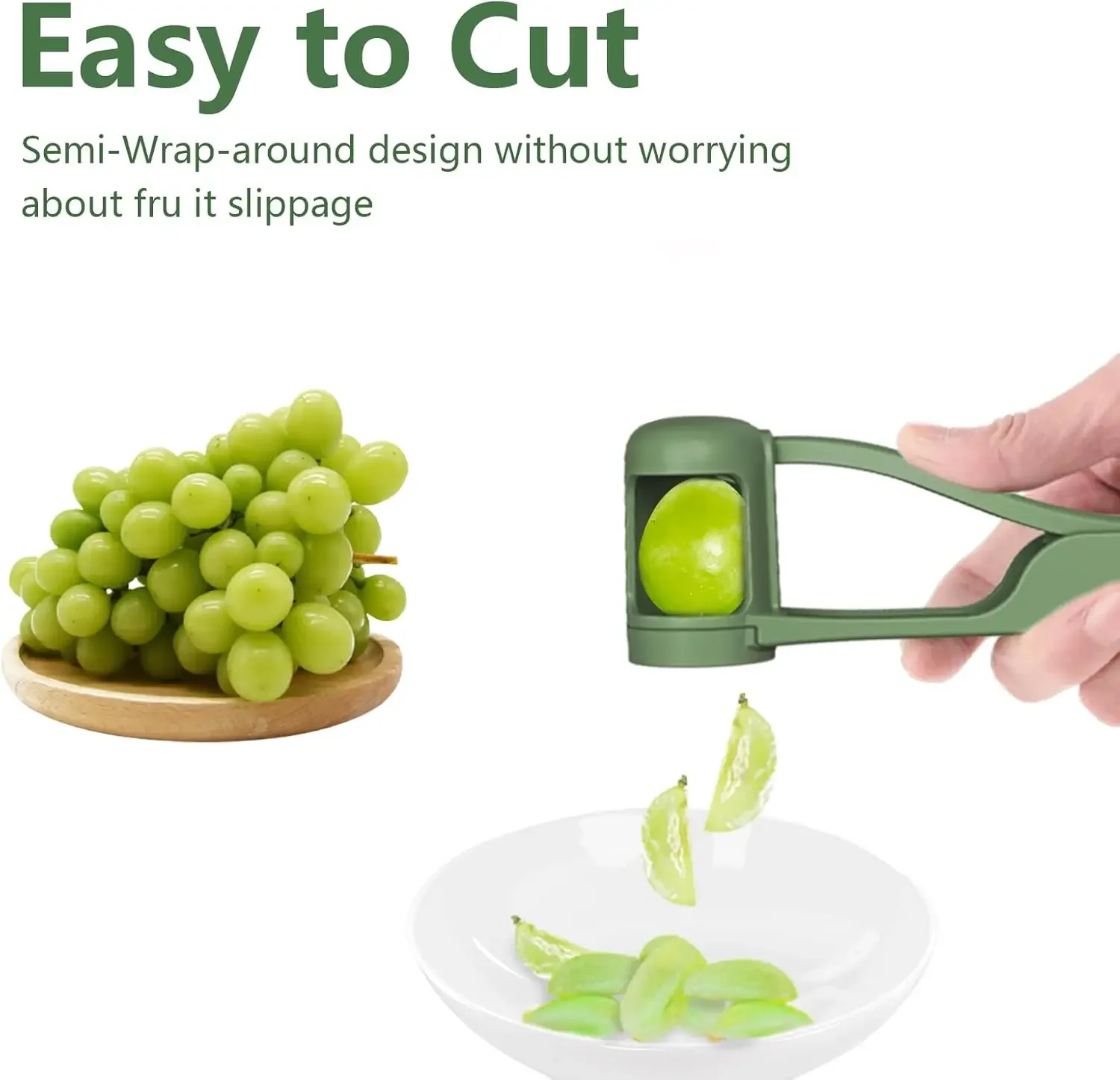 Green Grape Cutter for Toddlers Tomato Quarters Slice Fruit Cutter Tools Cherry Salad Splitter Artifact For Kitchen Gadget
Green Grape Cutter for Toddlers Tomato Quarters Slice Fruit Cutter Tools Cherry Salad Splitter Artifact For Kitchen Gadget