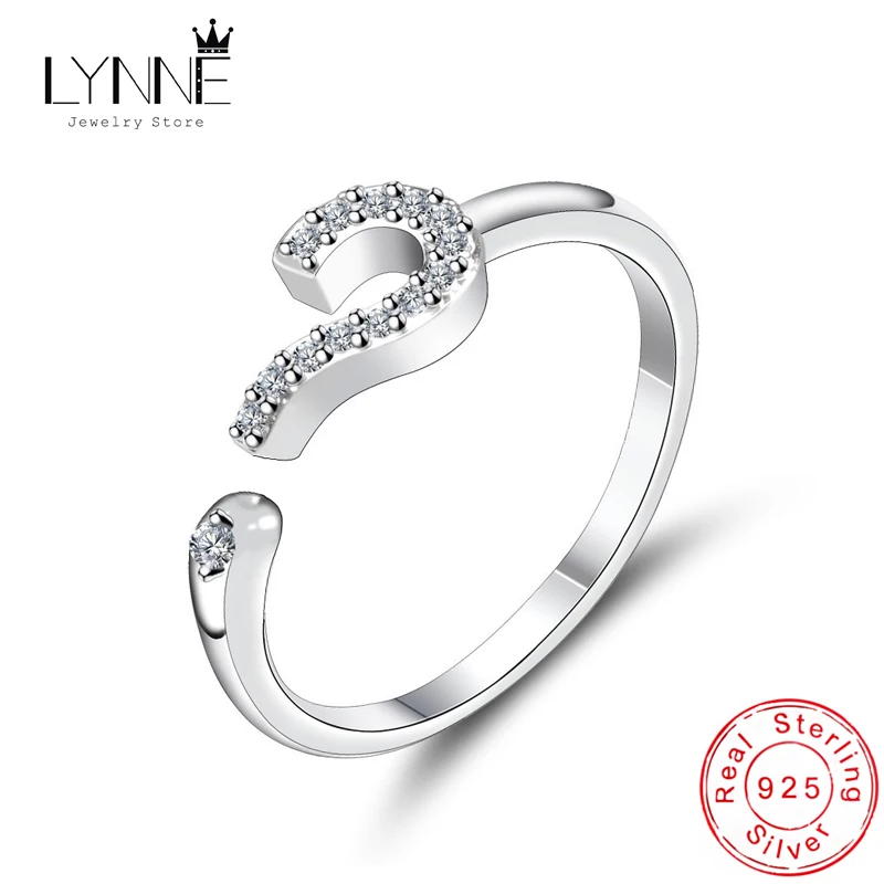 New Fashion 925 Sterling Silver Question Mark Rhinestone Open Rings Symbol CZ Zircon Resizable Ring Women&Girl Exquisite Jewelry
New Fashion 925 Sterling Silver Question Mark Rhinestone Open Rings Symbol CZ Zircon Resizable Ring Women&Girl Exquisite Jewelry