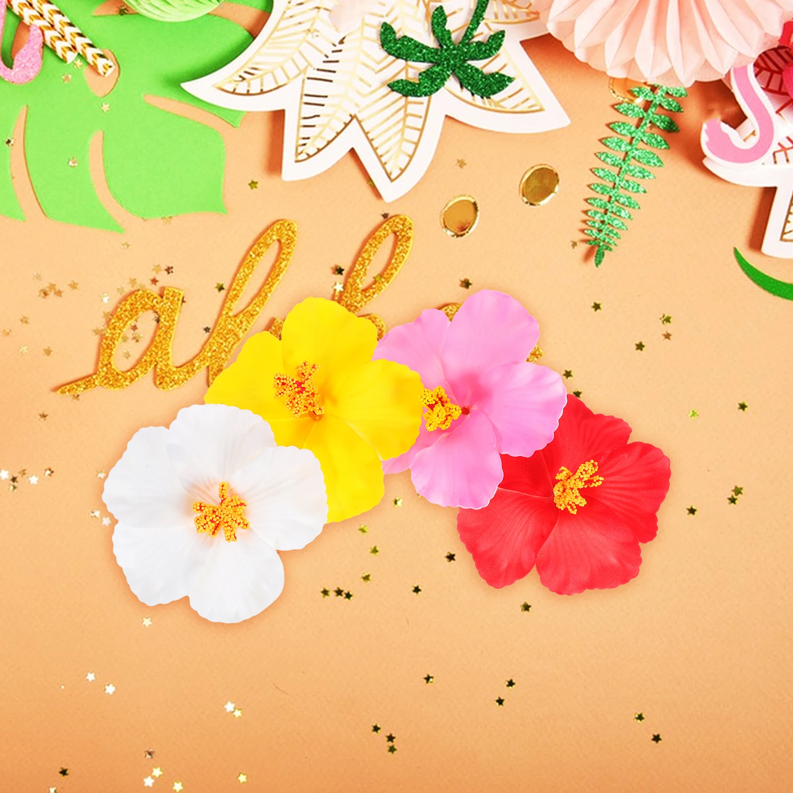 12 Pcs Hawaiian Hibiscus Flower Luau Beach Favor Artificial Flowers Party Supplies for Cakes Tropical Fake Lei Outdoor
12 Pcs Hawaiian Hibiscus Flower Luau Beach Favor Artificial Flowers Party Supplies for Cakes Tropical Fake Lei Outdoor