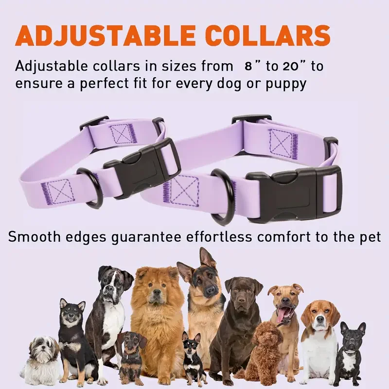 Eco-friendly Sustainable PVC Dog Collar | Non-toxic Waterproof Anti-Mold Easy Clean | Adjustable for Small Medium Large Dogs
Eco-friendly Sustainable PVC Dog Collar | Non-toxic Waterproof Anti-Mold Easy Clean | Adjustable for Small Medium Large Dogs
