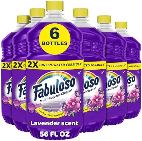Fabuloso 2X Lavender Floor Cleaner – 56 fl oz, No Rinse, Long-Lasting Freshness
Fabuloso 2X Lavender Floor Cleaner – 56 fl oz, No Rinse, Long-Lasting Freshness