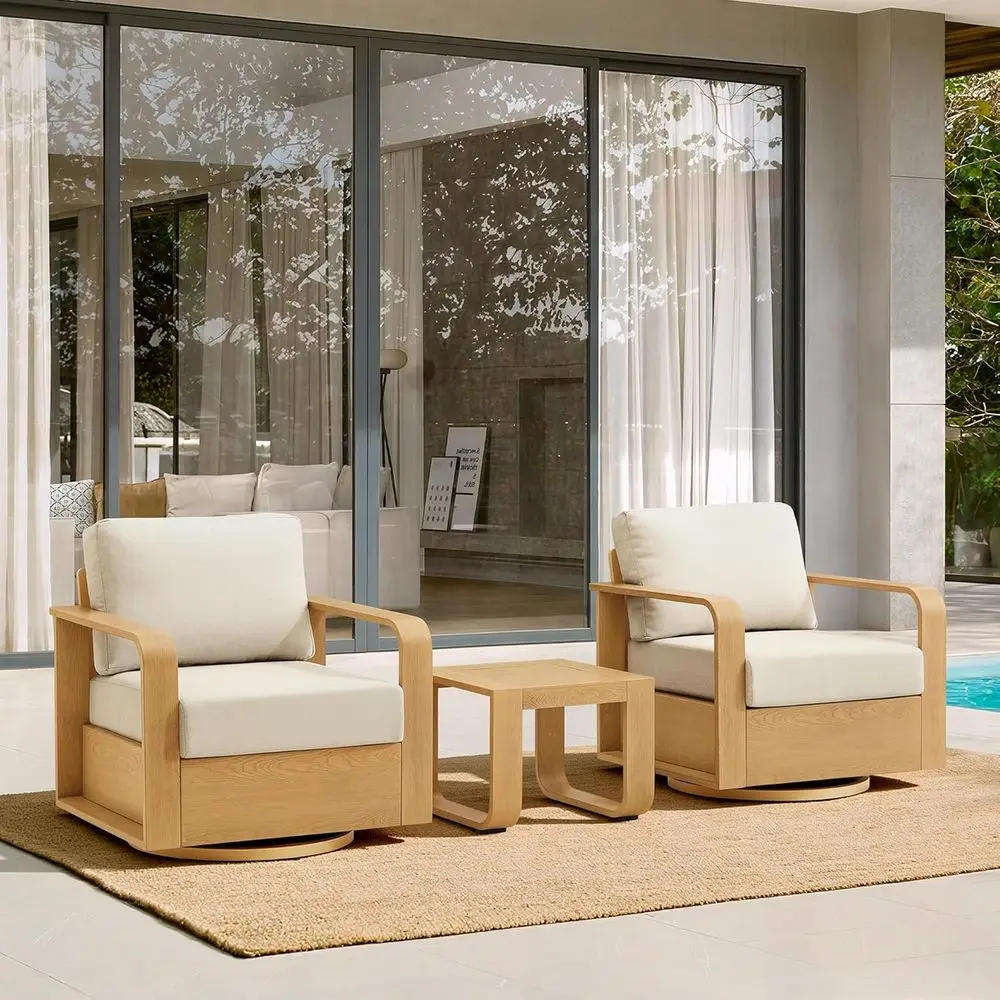 3 Pieces Patio urniture Set, Outdoor Bistro Set with Swivel Chairs & 6.3in Thick Cushions & e, ern Outdoor Patio urniture Bistro
3 Pieces Patio urniture Set, Outdoor Bistro Set with Swivel Chairs & 6.3in Thick Cushions & e, ern Outdoor Patio urniture Bistro