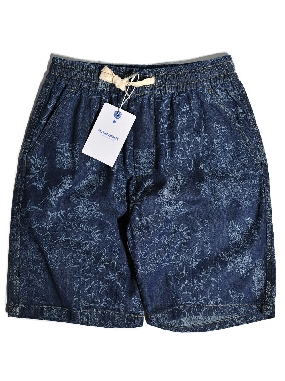 Japanese Retro Ethnic Style Plant Print Flower Jacquard Denim Shorts Loose Straight Leg Casual Shorts
Japanese Retro Ethnic Style Plant Print Flower Jacquard Denim Shorts Loose Straight Leg Casual Shorts