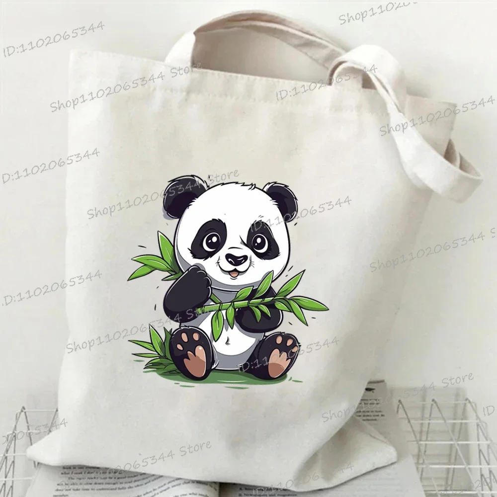 Cute Women Cartoon Panda Printed Canvas Handbags Storage Reusable Canvas Shoulder Bag China Panda Female Large Capacity Tote Bag
Cute Women Cartoon Panda Printed Canvas Handbags Storage Reusable Canvas Shoulder Bag China Panda Female Large Capacity Tote Bag