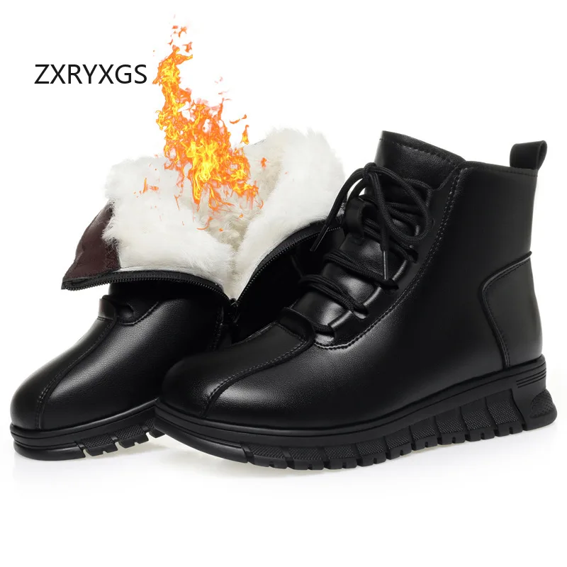 ZXRYXGS 2025 Cross Straps Side Zip Black Boots Genuine Leather Plus Plush / Wool Boots 2025 Large Size Warm Women Snow Boots
ZXRYXGS 2025 Cross Straps Side Zip Black Boots Genuine Leather Plus Plush / Wool Boots 2025 Large Size Warm Women Snow Boots