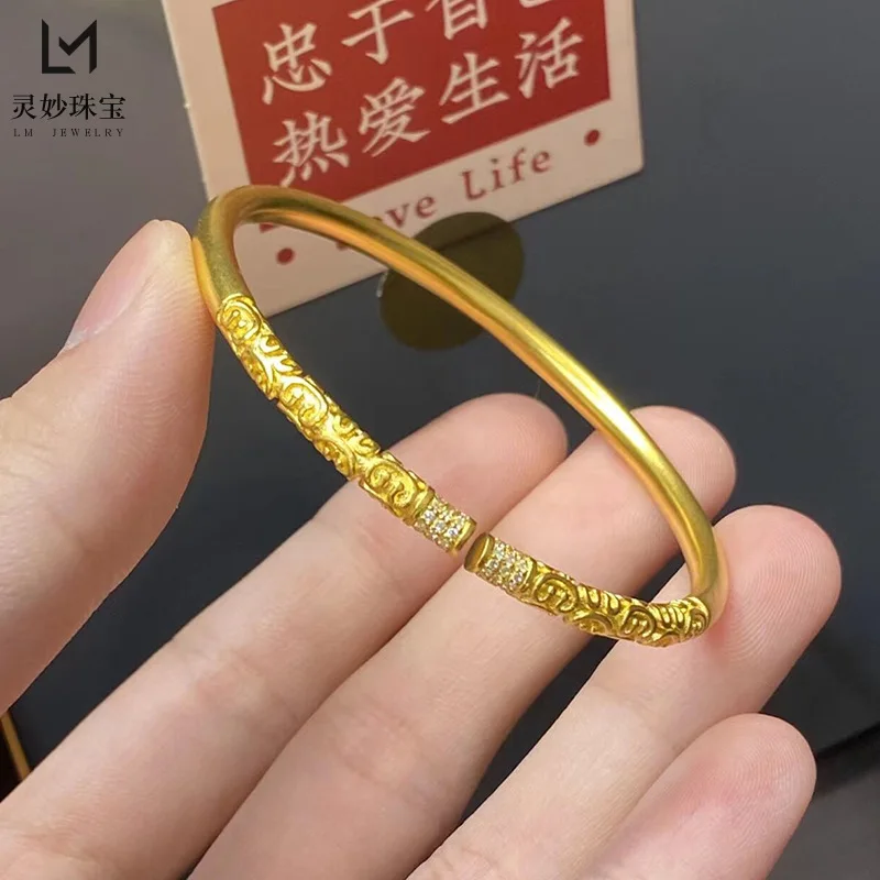 9999 24K real gold luxury jewelry ancient golden cudgel bracelet women give girlfriend gifts
9999 24K real gold luxury jewelry ancient golden cudgel bracelet women give girlfriend gifts