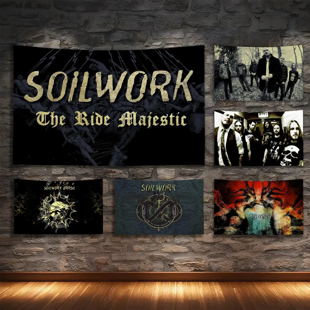 S-SOILWORKS Rock Band Tapestry Custom Living Bedroom Party Dormitory Interior Wall Bohemian Decoration Attached Clip
S-SOILWORKS Rock Band Tapestry Custom Living Bedroom Party Dormitory Interior Wall Bohemian Decoration Attached Clip