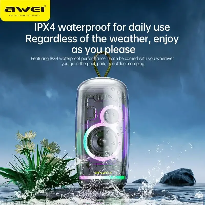 IPX4 Waterproof Portable Bluetooth Speaker with TWS RGB Light Home Theater Powerful Wireless Subwoofer Support Hands-free
IPX4 Waterproof Portable Bluetooth Speaker with TWS RGB Light Home Theater Powerful Wireless Subwoofer Support Hands-free