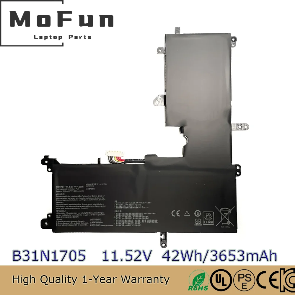 Оригинальный аккумулятор B31N1705 для Asus VivoBook Flip 14 TP410UA 410UF 410UR Q405UA 31CP5/57/82 0B200-02660000 0B200-02660100
Оригинальный аккумулятор B31N1705 для Asus VivoBook Flip 14 TP410UA 410UF 410UR Q405UA 31CP5/57/82 0B200-02660000 0B200-02660100