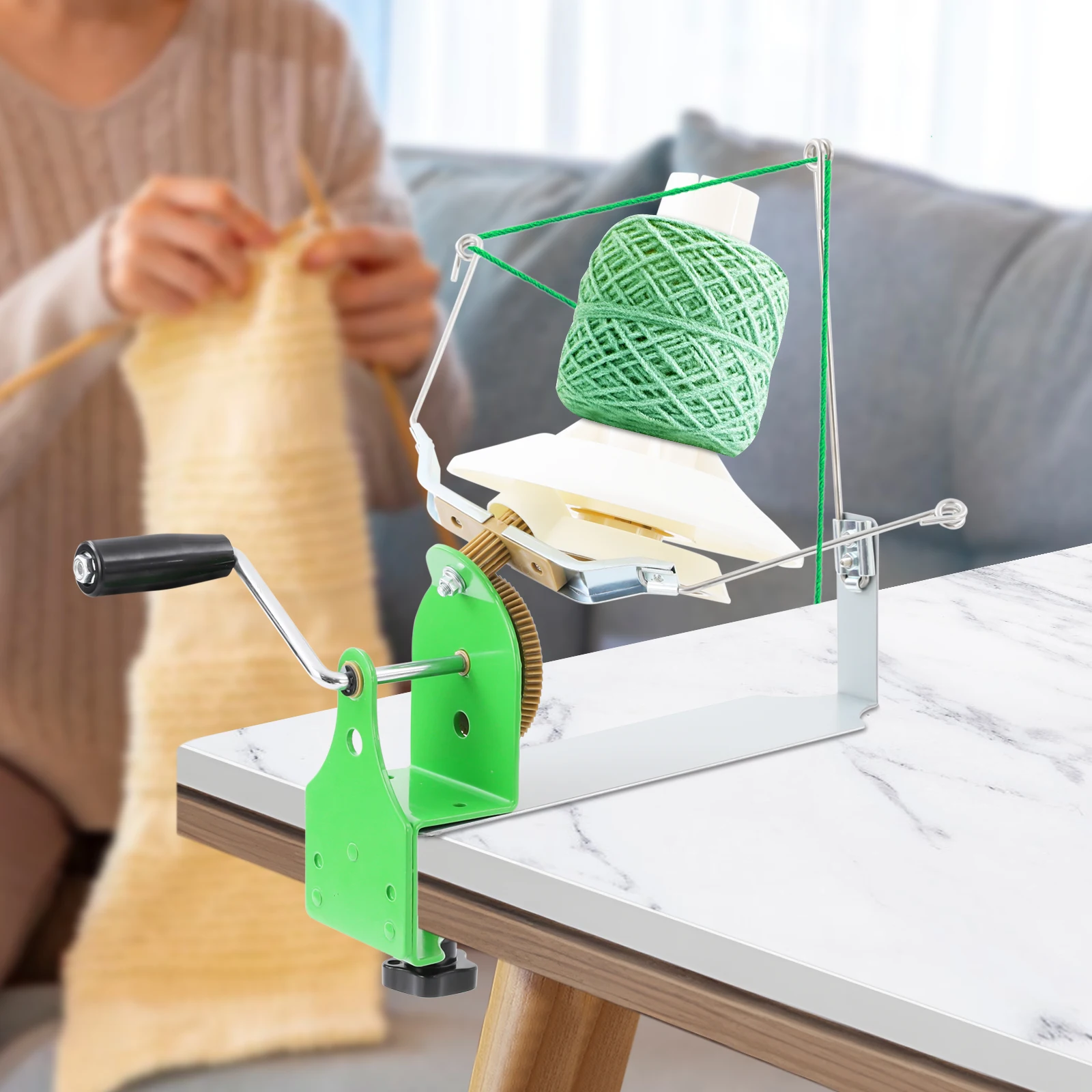 18oz Large Swift Yarn Fiber Wool String Ball Winder, Tabletop Clamp Up to 2'', Hand Operated Center Pull Yarn Ball Winder
18oz Large Swift Yarn Fiber Wool String Ball Winder, Tabletop Clamp Up to 2'', Hand Operated Center Pull Yarn Ball Winder