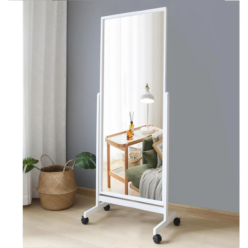 Swivel Adjustable Full Length Mirror On Wheels, Mobile Wood Frame Cheval Bedroom Free Standing Floor Mirror With Stand, Tiltable
Swivel Adjustable Full Length Mirror On Wheels, Mobile Wood Frame Cheval Bedroom Free Standing Floor Mirror With Stand, Tiltable