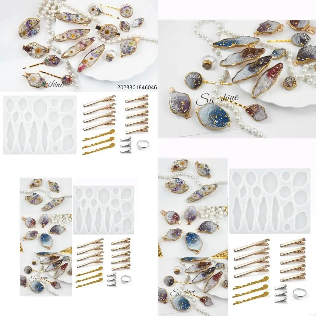 Resin Molds DIY Hair Pin Casting Mold Set Barrettes Silicone Molds Jewelry Epoxy Resin Acrylic Hair Clip Mold
Resin Molds DIY Hair Pin Casting Mold Set Barrettes Silicone Molds Jewelry Epoxy Resin Acrylic Hair Clip Mold