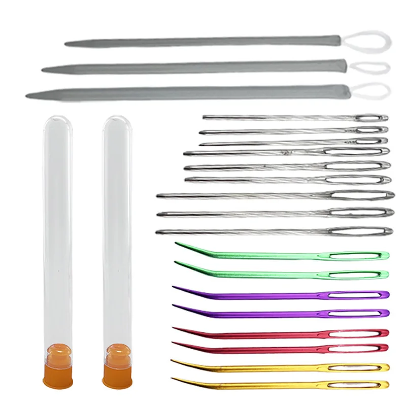 1Set Large Eye Curved Tapestry Needle Set Sewing Crochet Knitting Needles Storage Bottle Durable Yarn Sewing Tools 
1Set Large Eye Curved Tapestry Needle Set Sewing Crochet Knitting Needles Storage Bottle Durable Yarn Sewing Tools