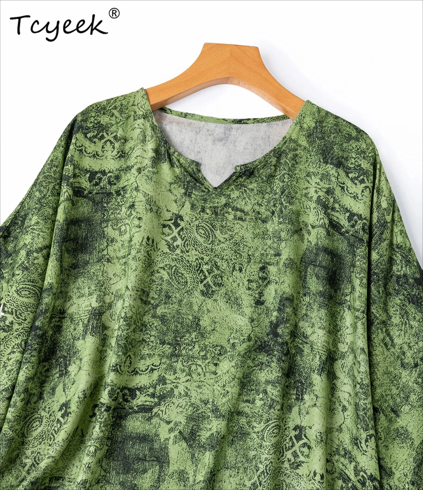 Tcyeek 55% Mulberry Silk 45% Cotton T-Shirt Mid-length Womens Tops Elegant T-shirts for Women Loose Fit Print Summer Clothes
Tcyeek 55% Mulberry Silk 45% Cotton T-Shirt Mid-length Womens Tops Elegant T-shirts for Women Loose Fit Print Summer Clothes