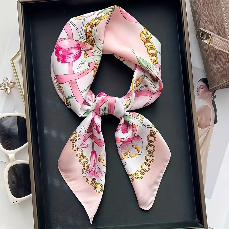 A Charming Decoration Featuring Pink Tulip Floral Chains Paired with a 70 Cm Scarf
A Charming Decoration Featuring Pink Tulip Floral Chains Paired with a 70 Cm Scarf