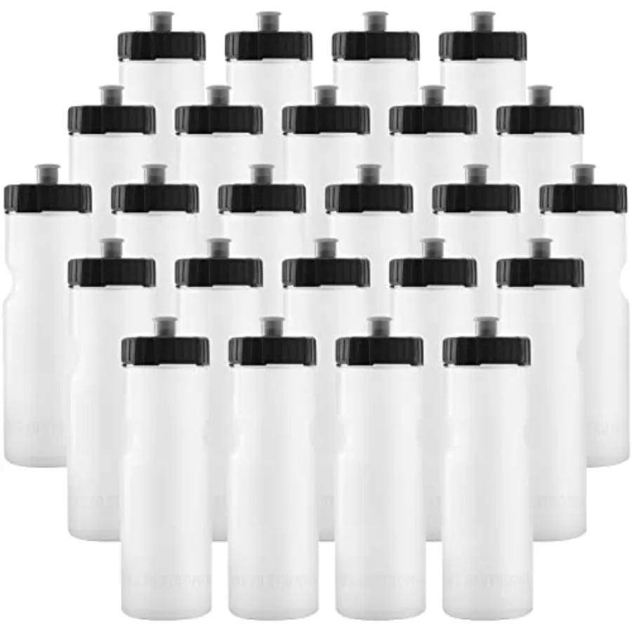 Bulk Water Bottles 24-Pack 22 oz BPA-Free Sports Bottles with Easy-Open Pull Top Cap Made in USA Reusable and Top Rack Dishwash
Bulk Water Bottles 24-Pack 22 oz BPA-Free Sports Bottles with Easy-Open Pull Top Cap Made in USA Reusable and Top Rack Dishwash