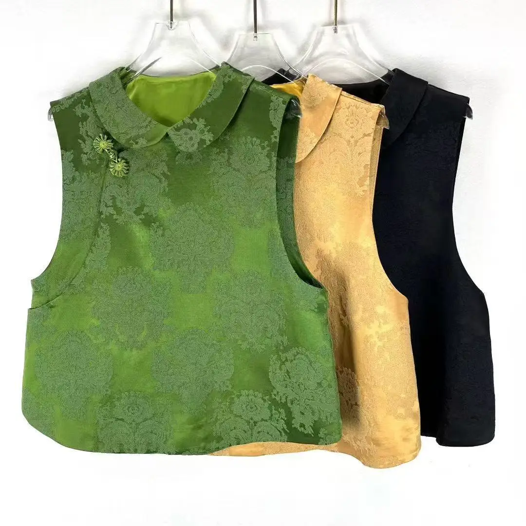 2025 New Jacquard Fabric Collar Design Handmade One-Word Clasp National Fashion Vest
2025 New Jacquard Fabric Collar Design Handmade One-Word Clasp National Fashion Vest