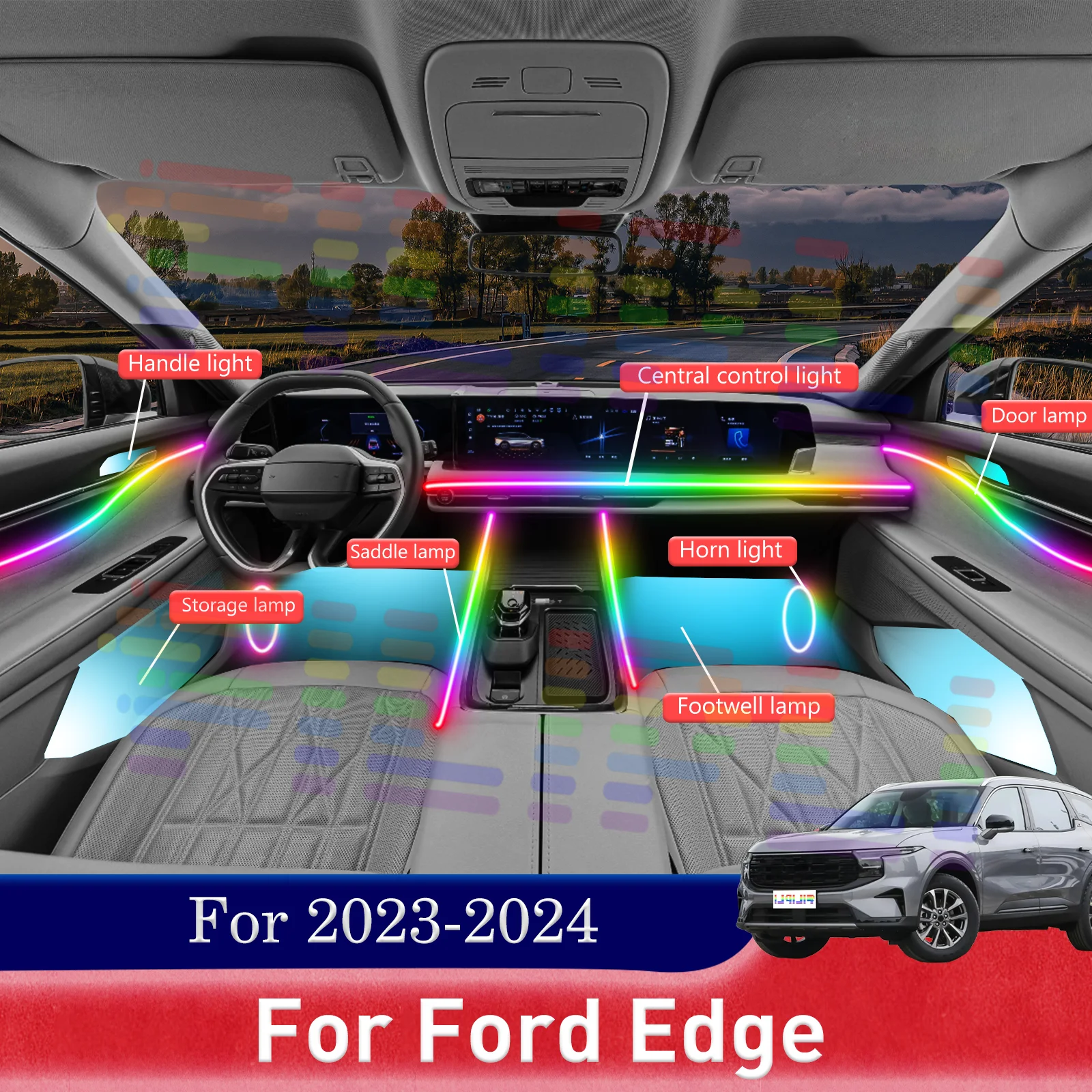 For Ford Edge Ultimate Vehicle Personalization with Our LED Glow Ribbon Featuring Concealed Style and Music Visualizer Modes
For Ford Edge Ultimate Vehicle Personalization with Our LED Glow Ribbon Featuring Concealed Style and Music Visualizer Modes