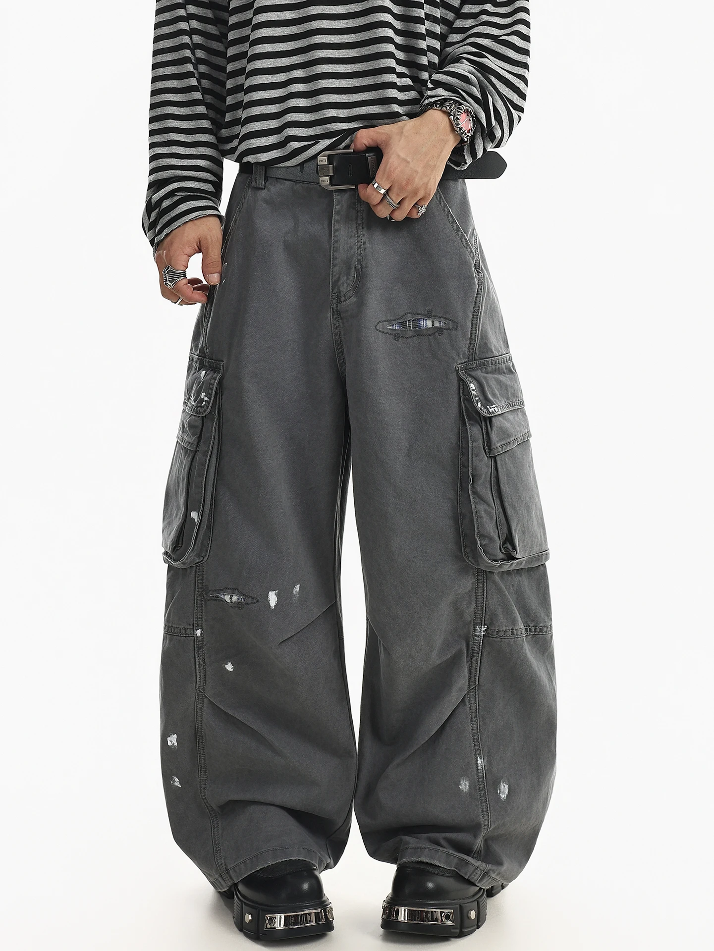 American Style Loose Wide Leg Workwear Pants Men's Spring High Street Torn Casual Trousers Vintage Straight Cut Long Pants
American Style Loose Wide Leg Workwear Pants Men's Spring High Street Torn Casual Trousers Vintage Straight Cut Long Pants