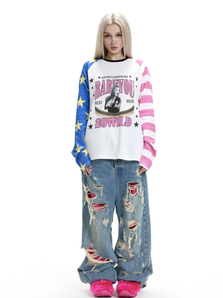 Punk Sle Long Sve Base irt oulder Insert Design Cotton T-irt ex Wild Girl Punk irt for Couples Youth Cotton ...
Punk Sle Long Sve Base irt oulder Insert Design Cotton T-irt ex Wild Girl Punk irt for Couples Youth Cotton ...