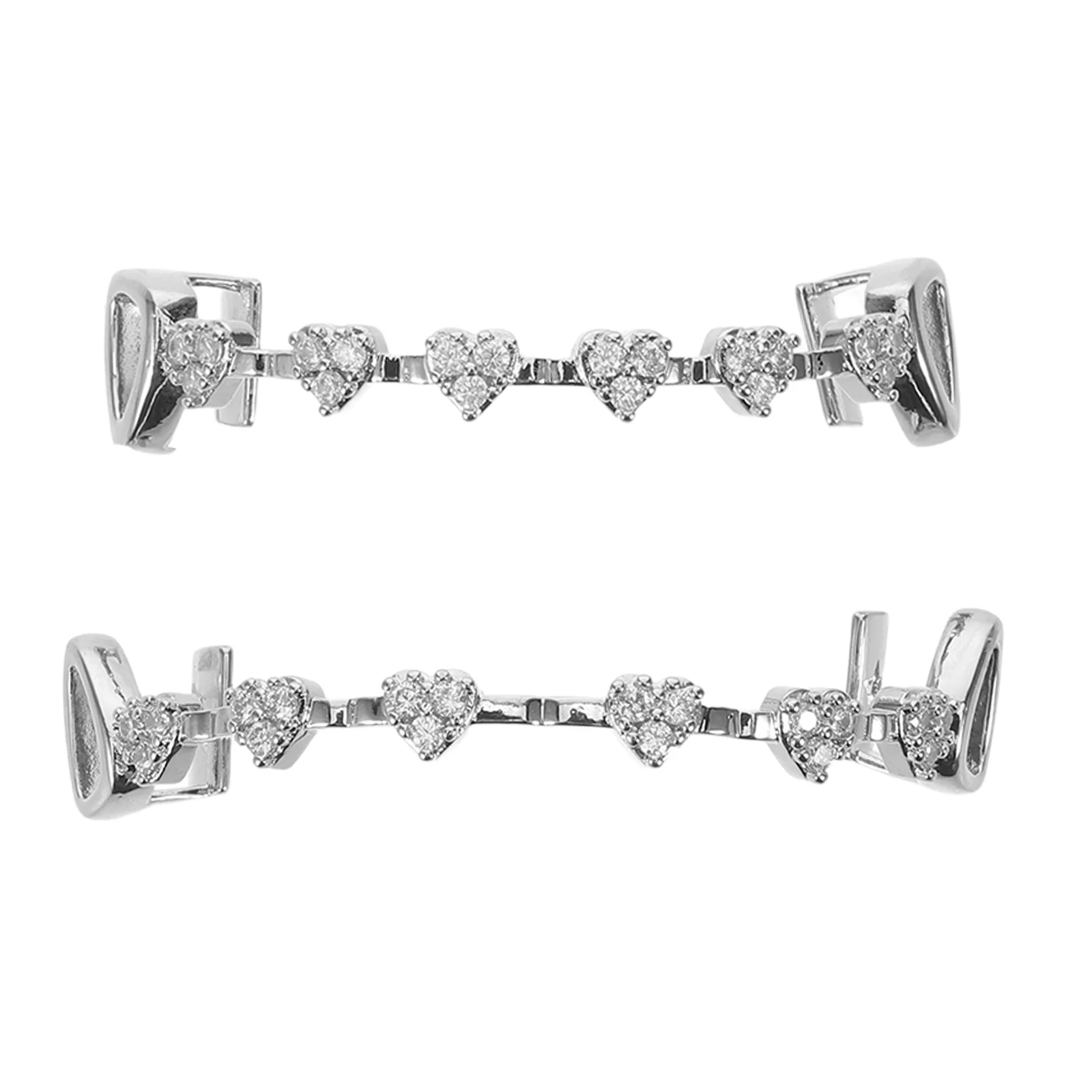 2 pcs Rhinestone Teeth Grill Hip Hop Dental Accessories Silver Plated Mouthpiece Punk Style Bling Tooth Jewelry For Halloween
2 pcs Rhinestone Teeth Grill Hip Hop Dental Accessories Silver Plated Mouthpiece Punk Style Bling Tooth Jewelry For Halloween