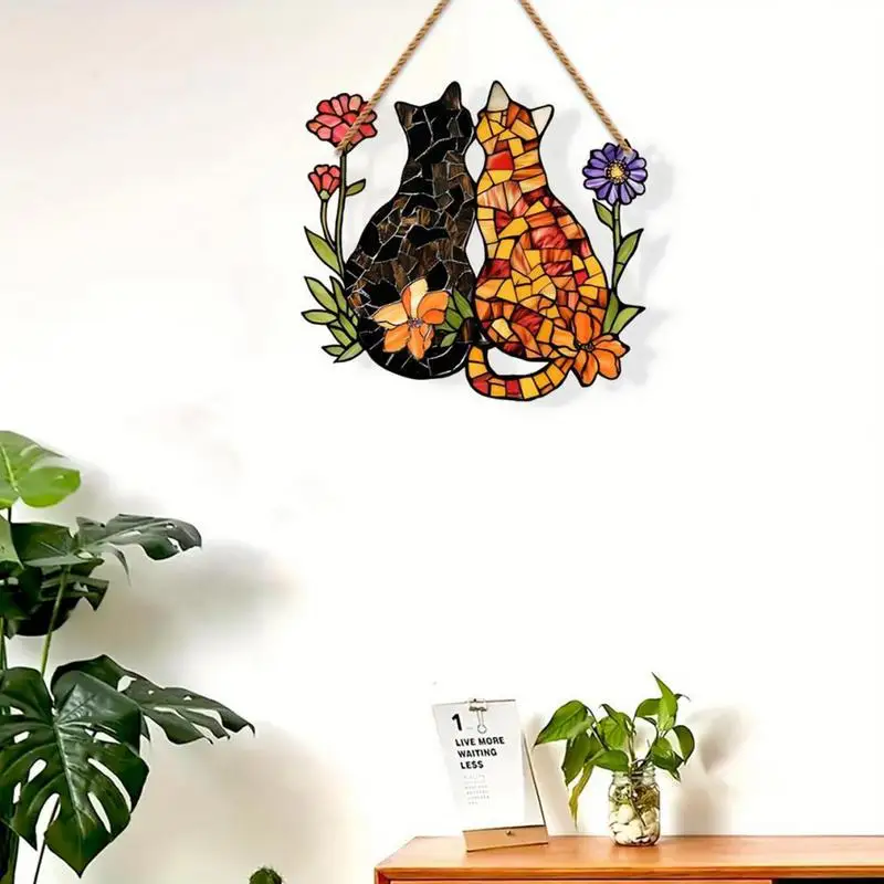Cat Light Catchers For Window Stained Glass Cat Colorful Window Light Catchers High Transparency Art Acrylic Pendant For Porch
Cat Light Catchers For Window Stained Glass Cat Colorful Window Light Catchers High Transparency Art Acrylic Pendant For Porch