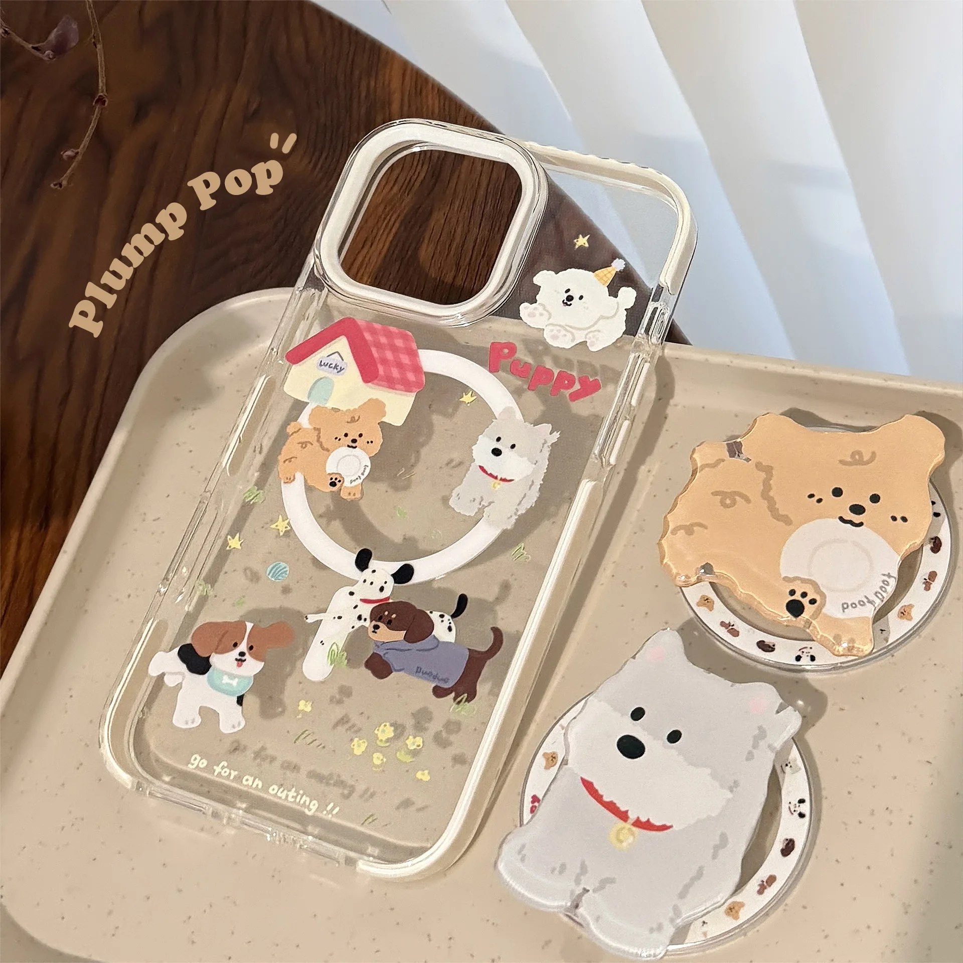 New Fashion Cute Dog Flower Magsafe Case For iPhone 16 Pro Max 15 11 12 13 14 Pro Max Magnetic Stand Holder PC Clear Cover
New Fashion Cute Dog Flower Magsafe Case For iPhone 16 Pro Max 15 11 12 13 14 Pro Max Magnetic Stand Holder PC Clear Cover