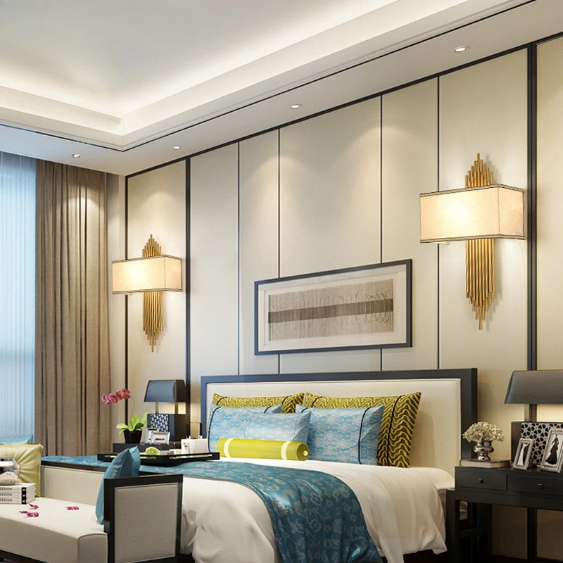 New Chinese style wall lamp, modern and minimalist hotel bedroom, bedside book room, Chinese style living room wall
New Chinese style wall lamp, modern and minimalist hotel bedroom, bedside book room, Chinese style living room wall