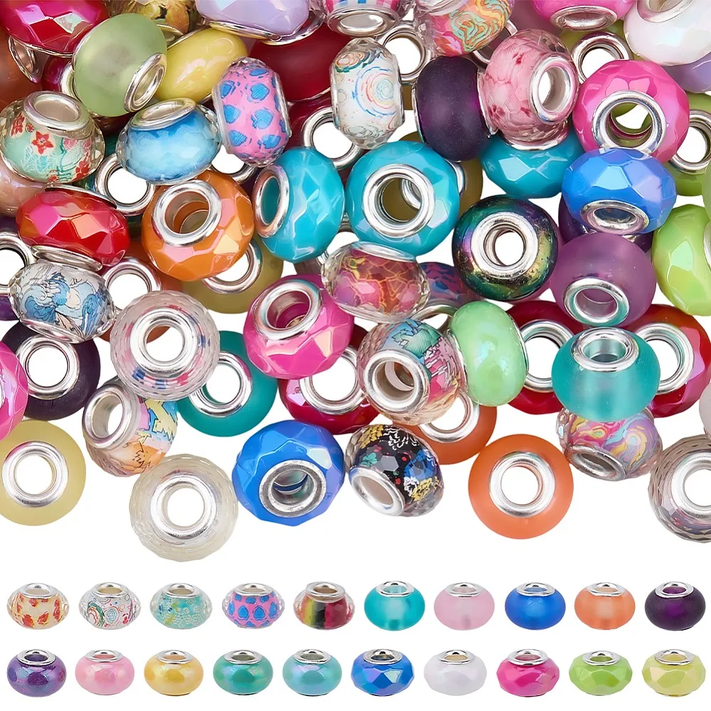 120Pcs 4 Styles Opaque Acrylic European Beads Large Hole Beads Rondelle Mixed Color 13.5~15x8.5~9mm Hole: 5mm 30pcs/style
120Pcs 4 Styles Opaque Acrylic European Beads Large Hole Beads Rondelle Mixed Color 13.5~15x8.5~9mm Hole: 5mm 30pcs/style