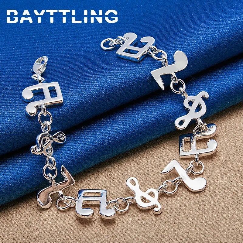BAYTTLING S925 Sterling Silver Charm Note Bracelet For Women Fashion Christmas Gift Jewelry Wedding Accessories
BAYTTLING S925 Sterling Silver Charm Note Bracelet For Women Fashion Christmas Gift Jewelry Wedding Accessories