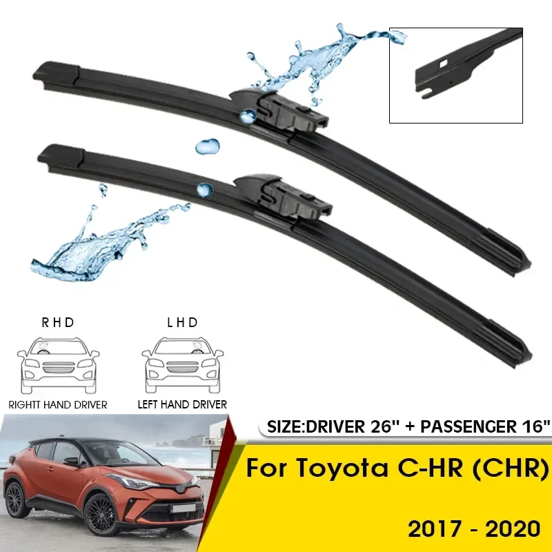 Car Wiper Blades For Toyota C-HR (CHR) 2017-2020 Windshield Windscreen Front Window Blades 26"+16" Car Accessories
Car Wiper Blades For Toyota C-HR (CHR) 2017-2020 Windshield Windscreen Front Window Blades 26"+16" Car Accessories