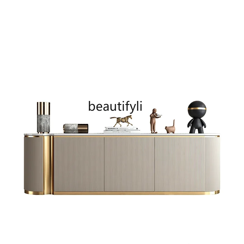 Italian light luxury TV cabinet coffee table combination living room rock slab background wall cabinet high floor cabinet
Italian light luxury TV cabinet coffee table combination living room rock slab background wall cabinet high floor cabinet